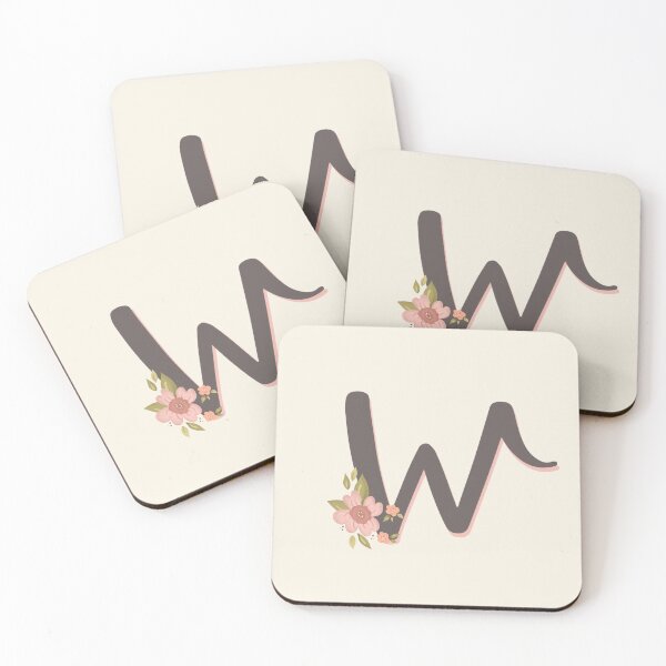 Item preview, Sweet Floral Initial W designed and sold by Willow & Grace Designs.