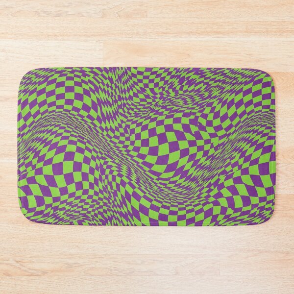 Item preview, Trippy Melted Checkerboard Optical Illusion Pattern designed and sold by DreamLeafCo.