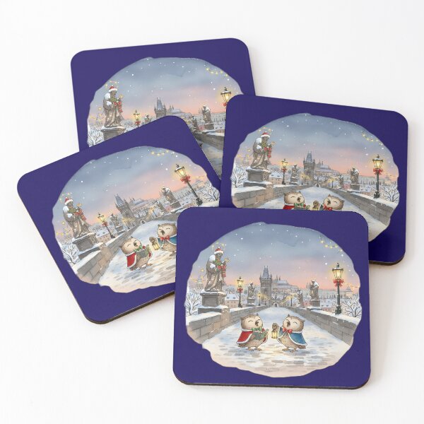 Item preview, Prague Caroling Owls on Charles Bridge  designed and sold by FixwellStudio.