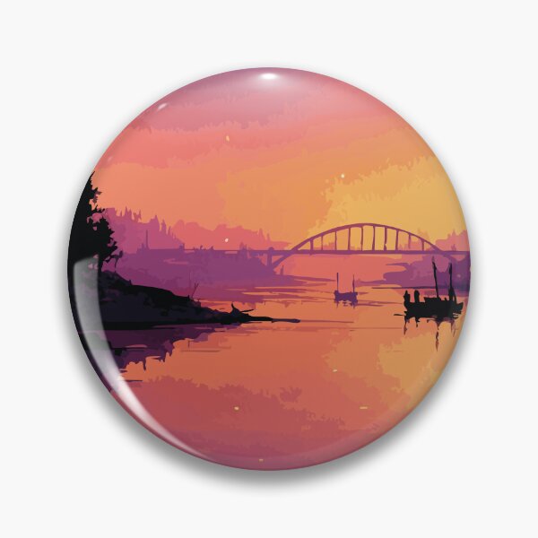 Artikelvorschau, Miramichi – New Brunswick Retro Sunset River Kunstdruck entworfen und verkauft von TuncGK.