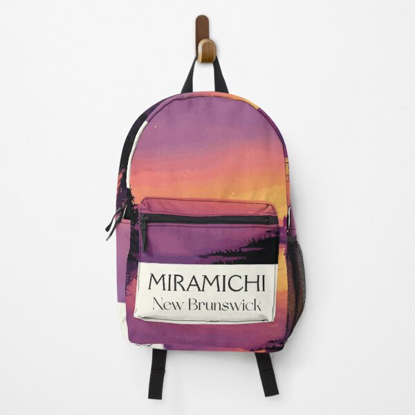 Item preview, Miramichi — New Brunswick Retro Sunset River Art Print designed and sold by TuncGK.