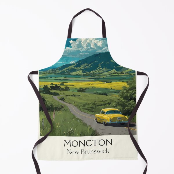 Item preview, Moncton — New Brunswick Retro Rural Valley Drive Art Print designed and sold by TuncGK.