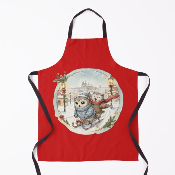 Item preview, Prague Sledding Owls with Castle View designed and sold by FixwellStudio.
