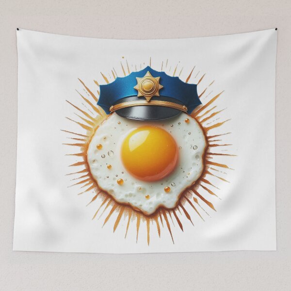 Item preview, Fried egg as a police badge designed and sold by LP-ART by Lutz Peter.