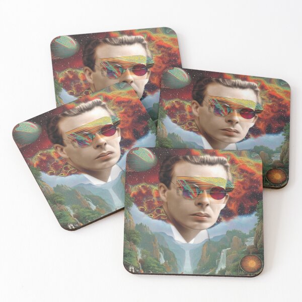 Item preview, Aldous Huxley Cosmic Mindscape – Surreal Sci-Fi Nature Fusion Art Print designed and sold by Mystikos Art.