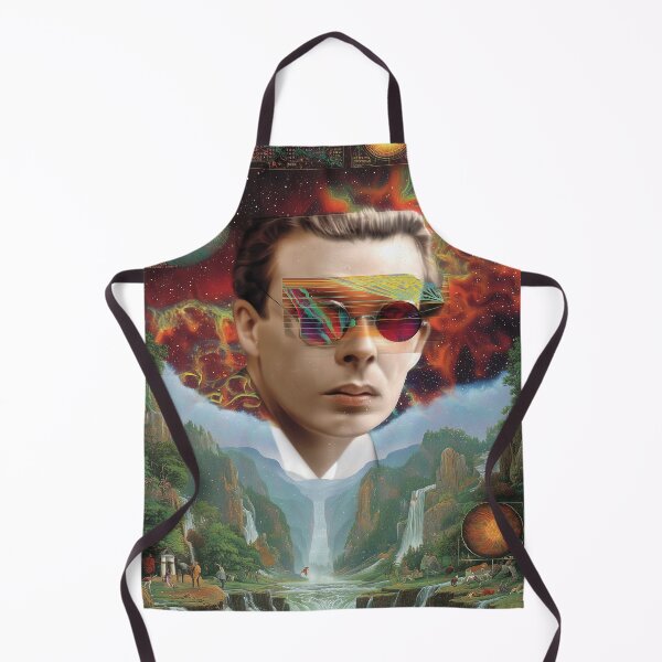 Item preview, Aldous Huxley Cosmic Mindscape – Surreal Sci-Fi Nature Fusion Art Print designed and sold by Mystikos Art.