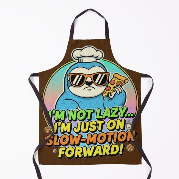 Item preview, I’m Not Lazy I’m Just On Slow Motion Forward – Funny Sloth Pizza Lover T‑Shirt designed and sold by RkRihan.