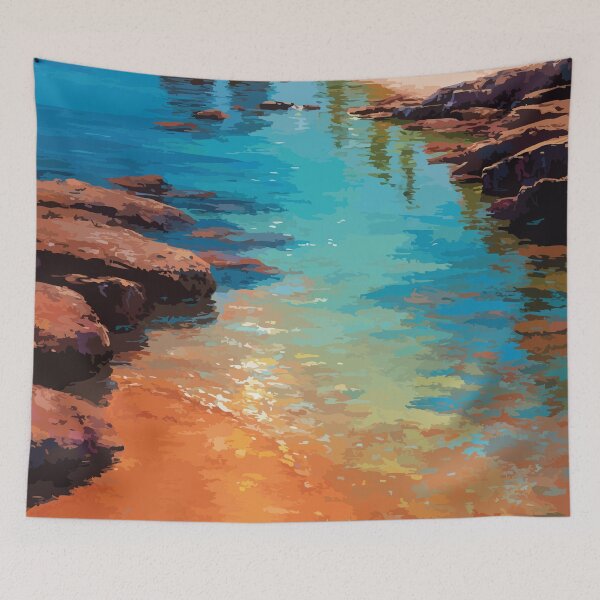 Item preview, Murray Beach — New Brunswick Vintage Coastal Shoreline Art Print designed and sold by TuncGK.