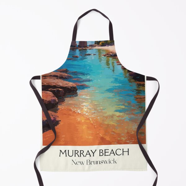 Item preview, Murray Beach — New Brunswick Vintage Coastal Shoreline Art Print designed and sold by TuncGK.