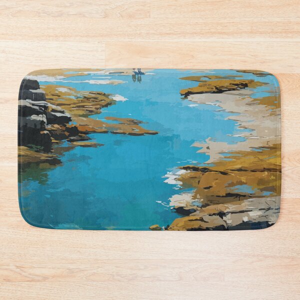 Item preview, New River Beach — New Brunswick Retro Tidal Coast Art Print designed and sold by TuncGK.