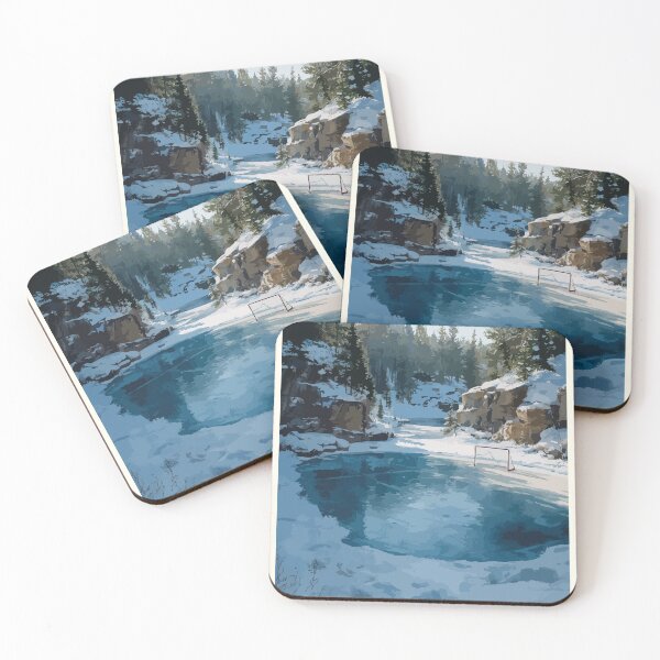 Item preview, Plaster Rock — New Brunswick Winter Forest Lake Art Print designed and sold by TuncGK.