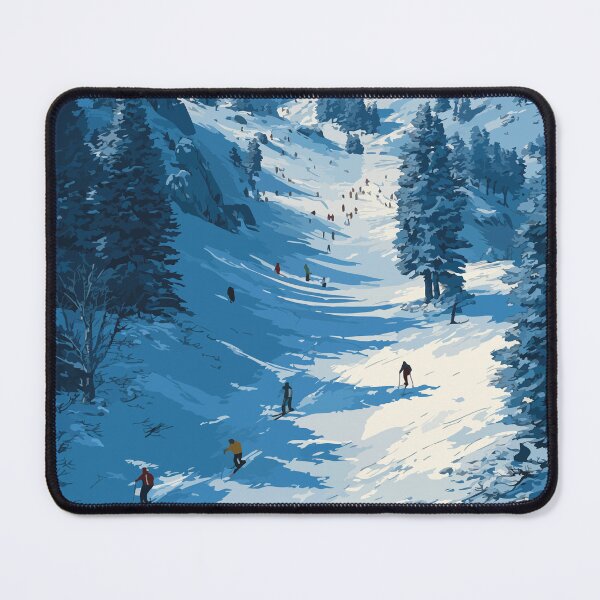 Item preview, Poley Mountain — New Brunswick Vintage Snowy Ski Valley Art Print designed and sold by TuncGK.
