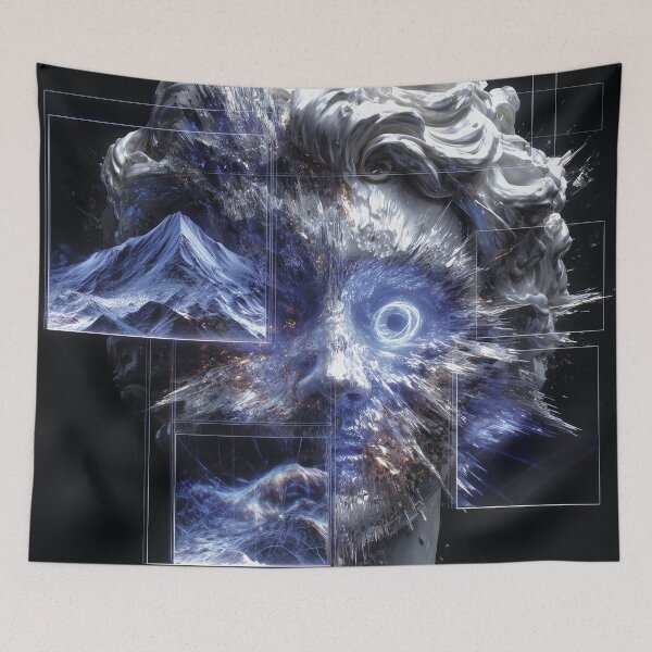 Item preview, Digital Deconstruction – Futuristic Greco-Roman Bust Surreal Art designed and sold by Mystikos Art.