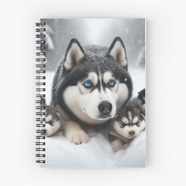 Item preview, Husky with puppies designed and sold by LP-ART by Lutz Peter.