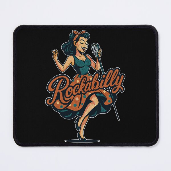 Item preview, Rockabilly carbon microphone singing 50s gift designed and sold by Pineapple-Tree.