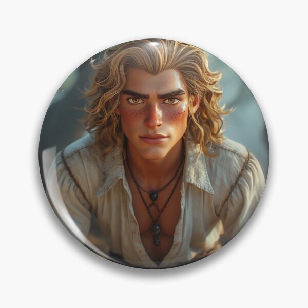 Item preview, Fantasy Buccaneer God: Handsome Pirate Rogue Portrait designed and sold by David R Sawin The Architects Of Eden.