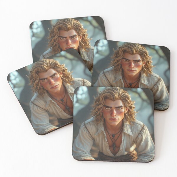 Item preview, Fantasy Buccaneer God: Handsome Pirate Rogue Portrait designed and sold by Eden Underground Radio (Official Merch).