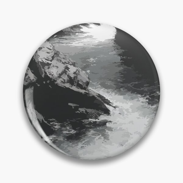 Item preview, Reversing Falls — New Brunswick Charcoal Tidal Rapids Art Print designed and sold by TuncGK.