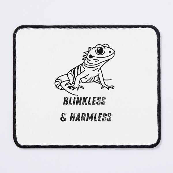 Item preview, Blinkless & Harmless – Cute Gecko/Lizard Reptile Quote designed and sold by Panoramax.