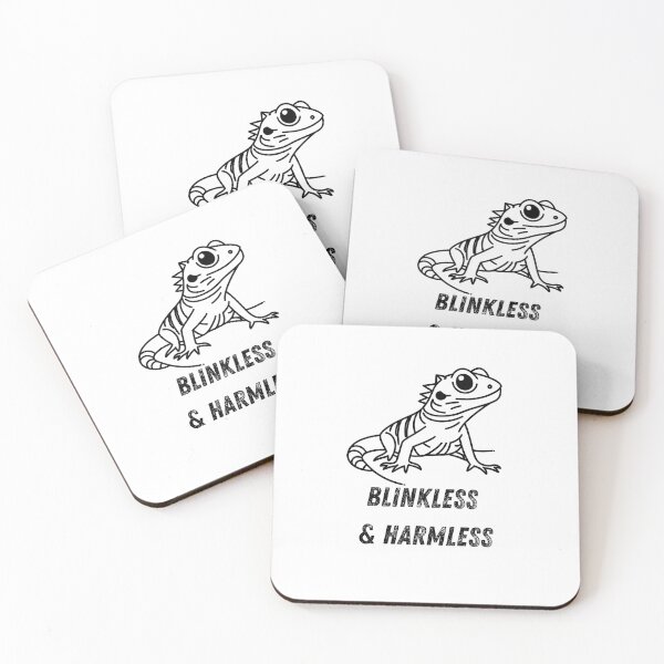 Item preview, Blinkless & Harmless – Cute Gecko/Lizard Reptile Quote designed and sold by Panoramax.