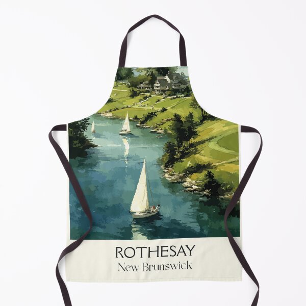 Item preview, Rothesay — New Brunswick Pastel Riverfront Sailing Art Print designed and sold by TuncGK.