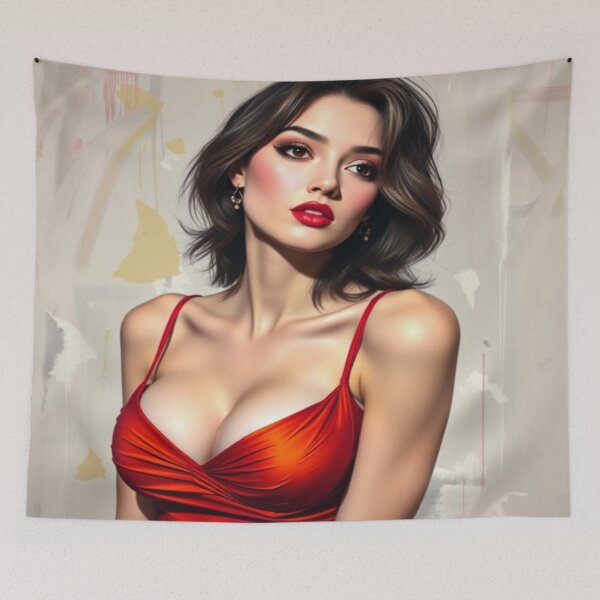 Item preview, Woman in Red | Canvas 15 designed and sold by KasaHunterHarem.