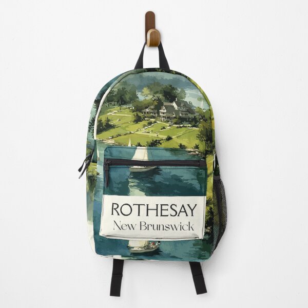 Item preview, Rothesay — New Brunswick Pastel Riverfront Sailing Art Print designed and sold by TuncGK.