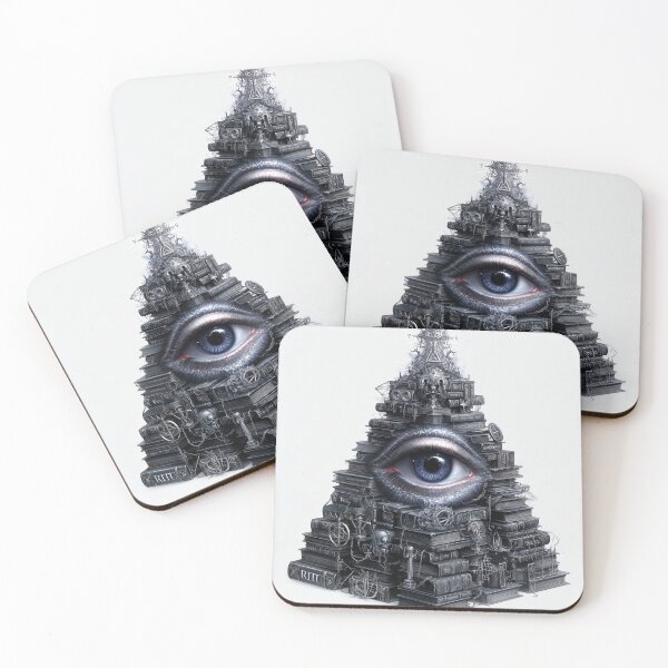 Item preview, Eye of Knowledge Pyramid – Esoteric Gothic Book Shrine Art designed and sold by Mystikos Art.