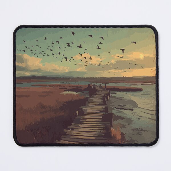 Item preview, Sackville — New Brunswick Vintage Marsh Boardwalk Art Print designed and sold by TuncGK.