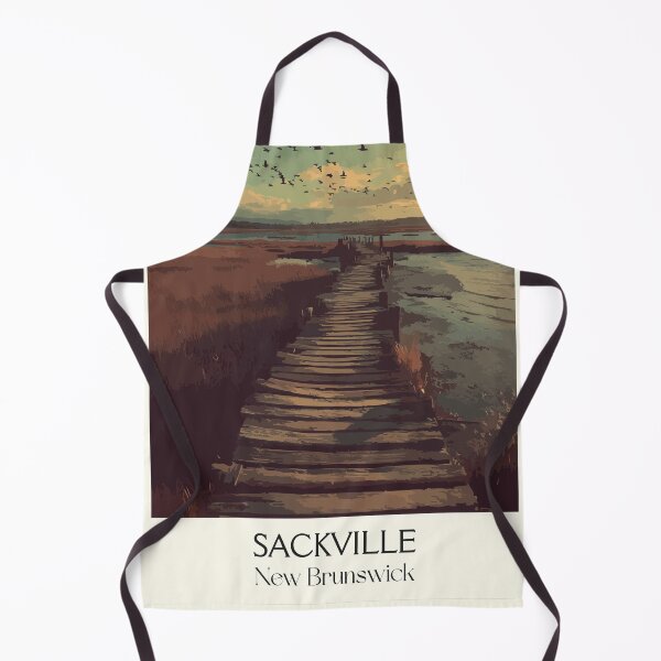 Item preview, Sackville — New Brunswick Vintage Marsh Boardwalk Art Print designed and sold by TuncGK.