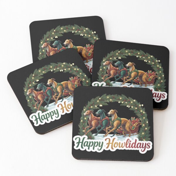 Item preview, Greyhound Sleigh Team Winter Delivery designed and sold by zoughlal.