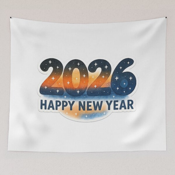 Item preview, 2026 Happy New Year Galaxy Gradient designed and sold by SassyArtistry.