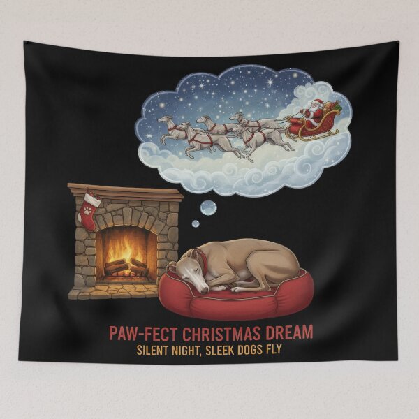 Item preview, Pawfect Christmas Dream Sleeping Dog designed and sold by zoughlal.