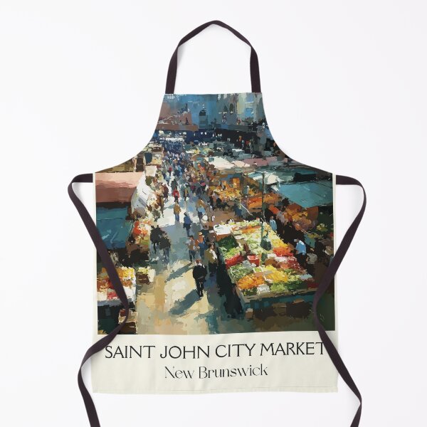 Item preview, Saint John City Market — New Brunswick Charcoal Heritage Interior Art Print designed and sold by TuncGK.
