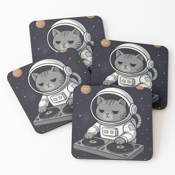 Item preview, Space Cat DJ – Cosmic Scratch Master designed and sold by The-Dreamy-Zoo.