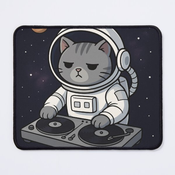 Item preview, Space Cat DJ – Cosmic Scratch Master designed and sold by The-Dreamy-Zoo.