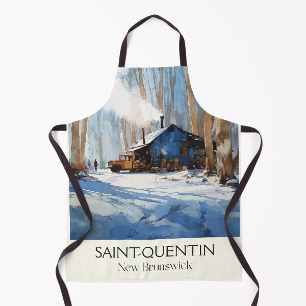 Item preview, Saint-Quentin — New Brunswick Winter Cabin Forest Art Print designed and sold by TuncGK.