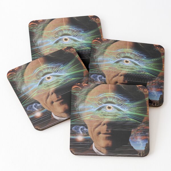 Item preview, Graham Hancock Third Eye Ascension – Surreal Cosmic Enlightenment Portrait Art designed and sold by Mystikos Art.