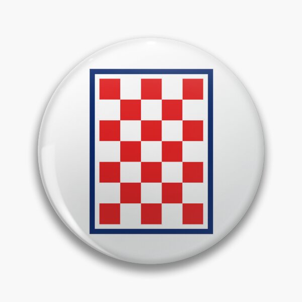 Aperçu de l'œuvre Bordure bleue à damier croate créée et vendue par Zamian86.