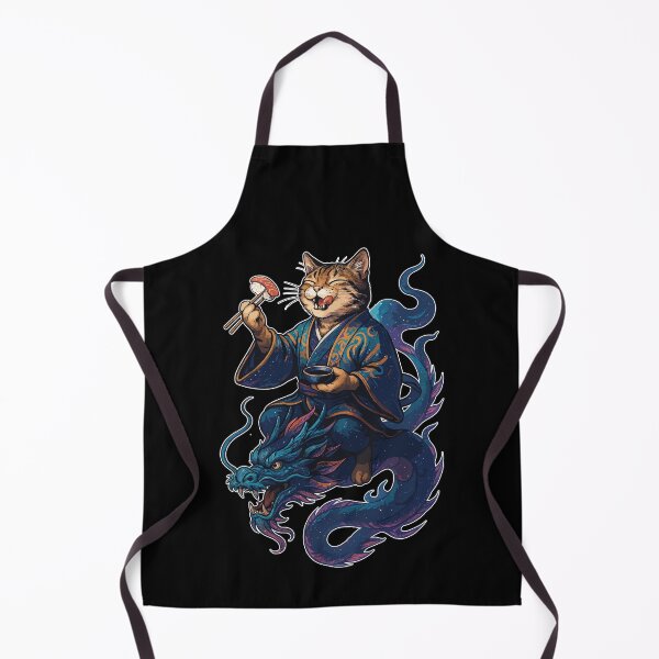 Item preview, Sushi Cat Tabby Kimono Dragon Gift designed and sold by Pineapple-Tree.
