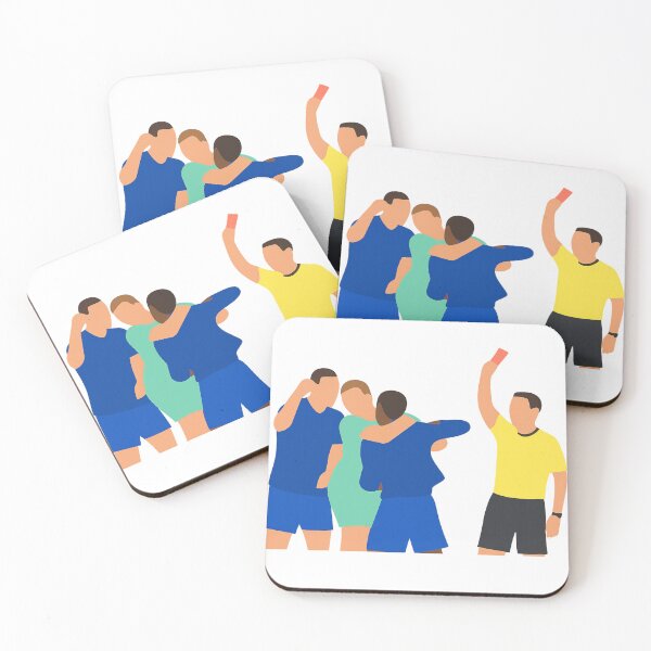 Item preview, Idrissa Gueye Red Card Incident – Michael Keane Bust-Up Minimalist Football Art (Premier League Inspired) designed and sold by Pokah79.