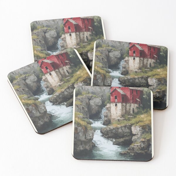 Item preview, St. George — New Brunswick Vintage Gorge Waterfall Art Print designed and sold by TuncGK.