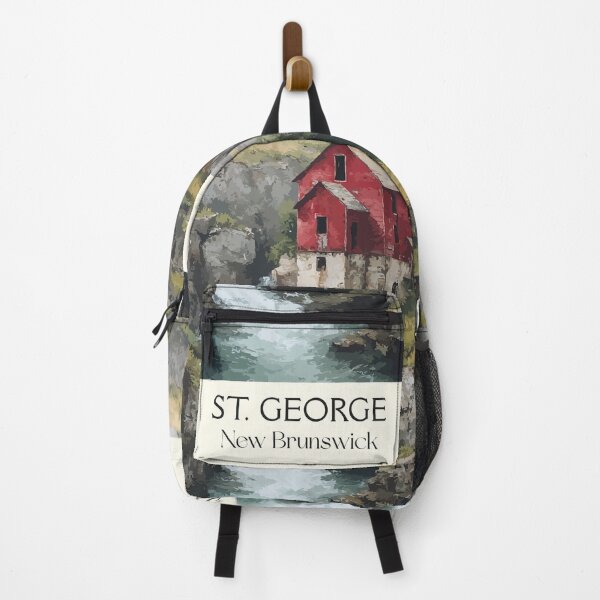 Item preview, St. George — New Brunswick Vintage Gorge Waterfall Art Print designed and sold by TuncGK.
