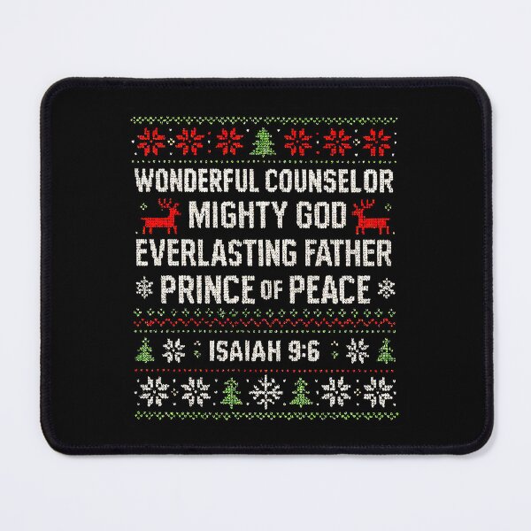 Item preview, Isaiah 9:6 Wonderful Counselor Mighty God Everlasting Father Prince of Peace designed and sold by plushism.