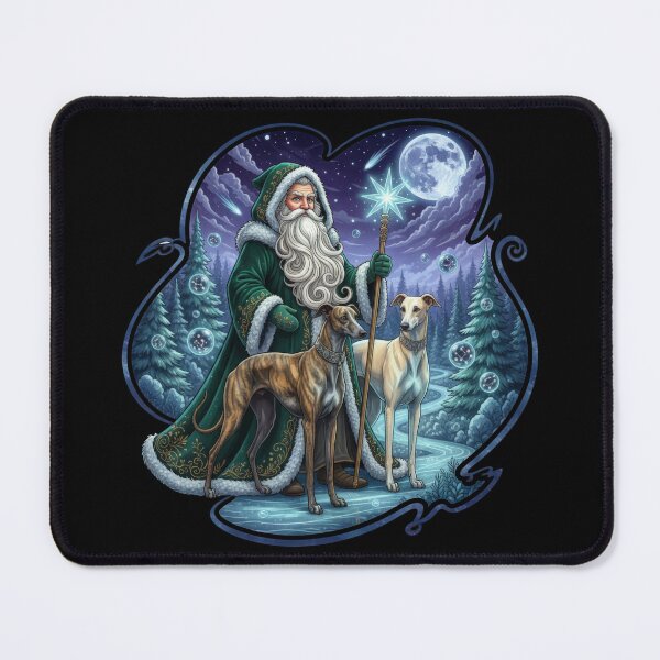 Item preview, Mystic Druid Santa and Two Dogs designed and sold by zoughlal.
