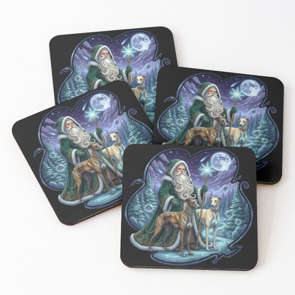 Item preview, Mystic Druid Santa and Two Dogs designed and sold by zoughlal.