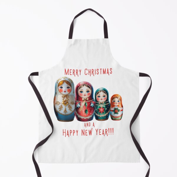 Item preview, Christmas Matryoshka Dolls – Merry Christmas and Happy New Year Russian Holiday Art designed and sold by PAPIRO SIGLO XXI.