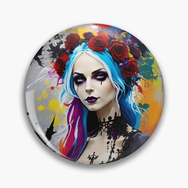 Artikelvorschau, „Goth meets color“ by FrauYviDesign entworfen und verkauft von FrauYviDesign.