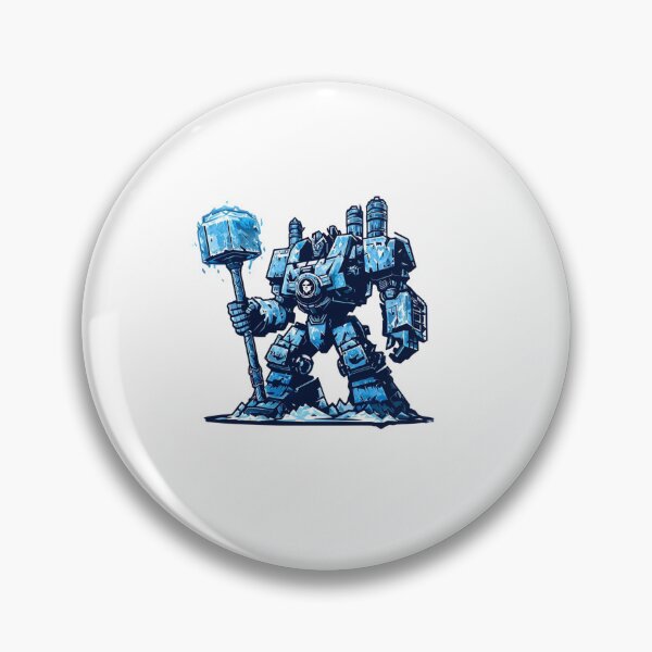 Item preview, Cryo-Hammer War Machine – Ice-Punk Frost Weapon Emblem designed and sold by Imaginarium of Chaos falcon88 .