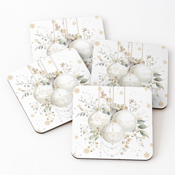 Item preview, Elegant White Ornaments B designed and sold by Jean Plout.